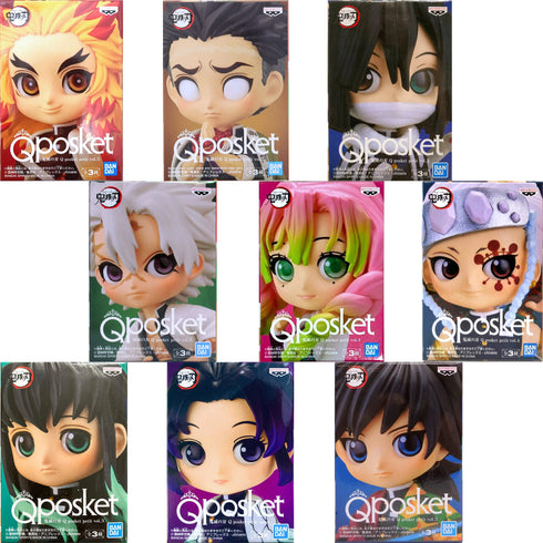 【Qposket 細盒版】鬼滅之刃 Q posket petit vol.3-5 水柱 富岡義勇 蟲柱 胡蝶忍 霞柱 時透無一郎 炎柱 煉獄杏壽郎 戀柱 甘寺蜜璃露 風柱 不死川實彌 蛇柱 伊黑小芭內 音柱 宇髄天元 岩柱 悲鳴嶼行冥 九柱【Qposket 細盒版】
