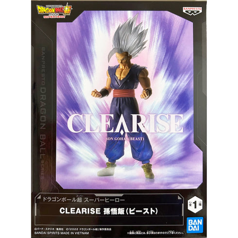 Banpresto 龍珠超 Super Hero CLEARISE 孫悟飯 野獸飯 景品模型 商品盒圖