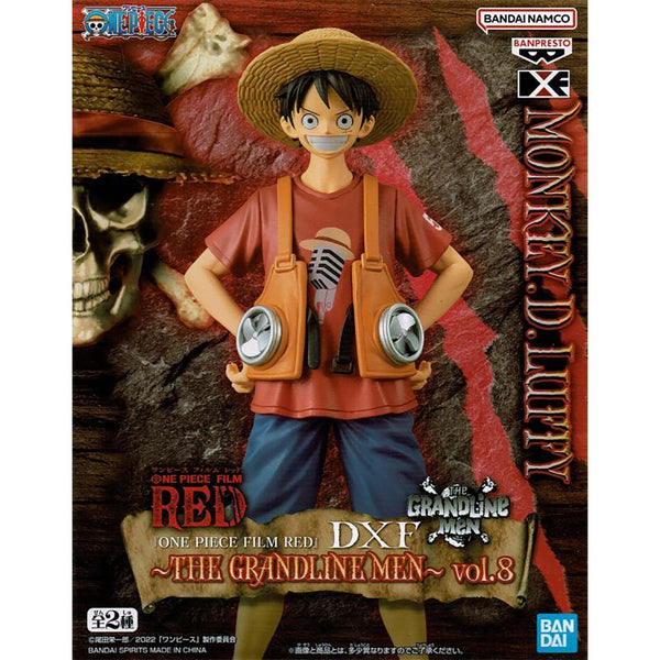 Banpresto 海賊王劇場版 紅髮歌姬 DXF The Grandline Men Vol.8 路飛 景品模型 商品盒圖