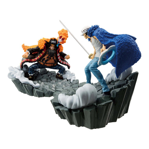 Banpresto 海賊王 戰光絕景 Figure Set - 特拉法爾嘉·D·沃特爾·羅 VS 馬沙路·D·狄切 羅 VS 黑鬍子 景品模型套裝 商品圖 對戰2(1 set 2 件)
