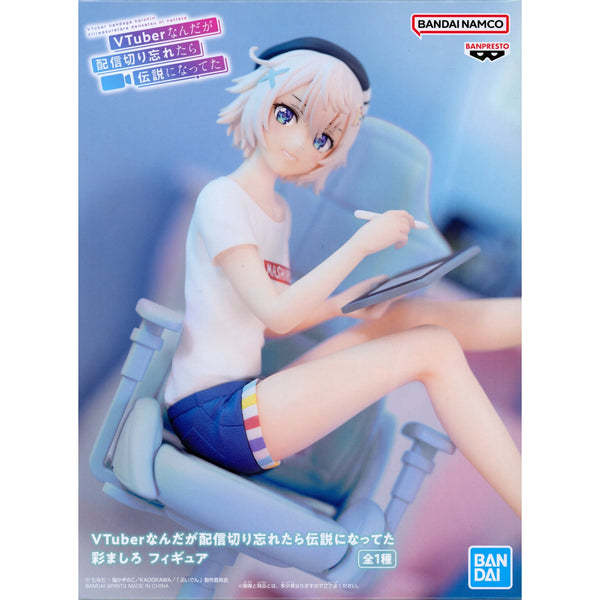 Banpresto 身為VTuber的我因為忘記關台而成了傳說 彩真白 景品模型 商品盒圖