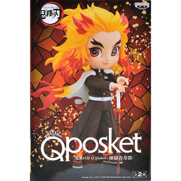 Banpresto 鬼滅之刃 Q posket -炎柱 煉獄杏壽郎- 景品模型 正常色 A款 盒