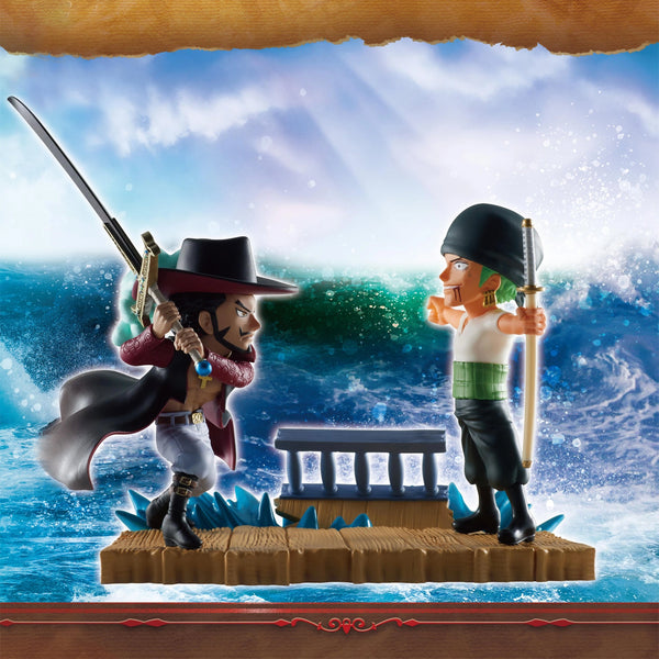 Banpresto 海賊王 WCF LOG STORIES 卓洛 索隆 VS 喬拉可爾·米霍克 鷹眼 景品模型 1
