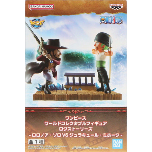 Banpresto 海賊王 WCF LOG STORIES 卓洛 索隆 VS 喬拉可爾·米霍克 鷹眼 景品模型 盒