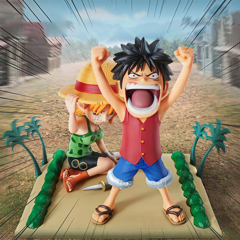 Banpresto 海賊王 WCF LOG STORIES 草帽路飛 & 娜美 - 這是當然的!! 景品模型 1