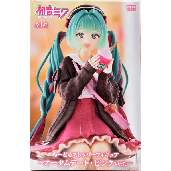 FuRyu 初音未來 秋天約會粉紅色 Ver. 景品模型 杯麵座 商品盒圖