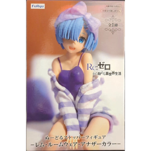 Furyu Re:從零開始的異世界生活 雷姆 居家服 紫色 杯麵座模型 商品盒圖
