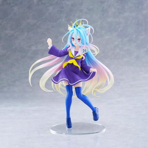 Taito Coreful Figure 遊戲人生 No Game No Life 白 貓耳制服Ver. 景品模型正中左