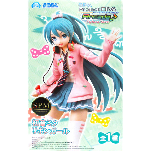 Sega 初音未來 Project DIVA Arcade Future Tone SPM SUPER PREMIUM 初音未來 緞帶少女 景品模型 商品盒圖