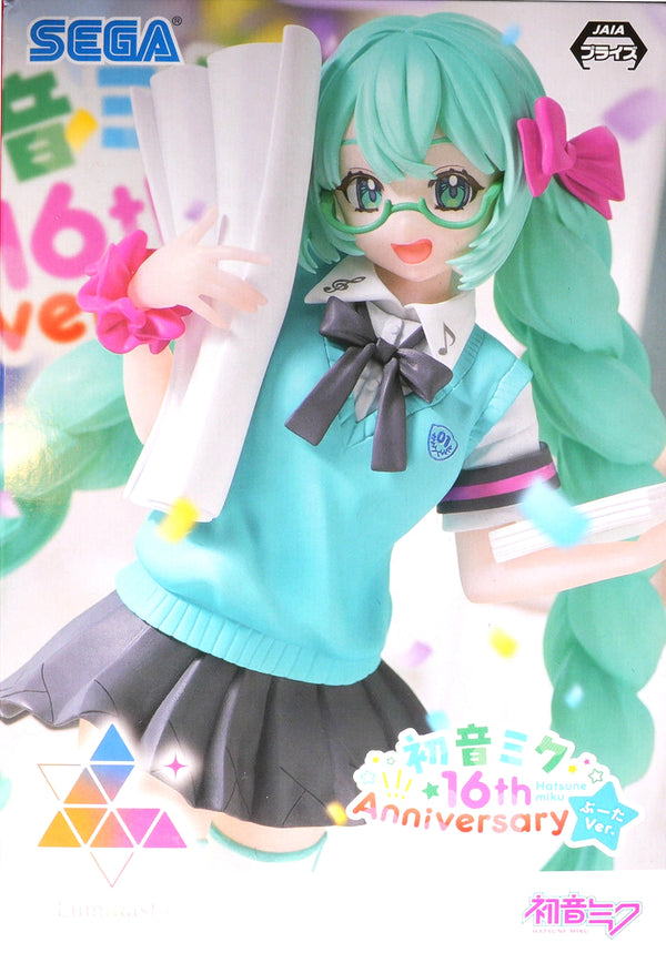 Sega Luminasta 初音未來 16週年 Buta ver. 景品模型 商品盒圖