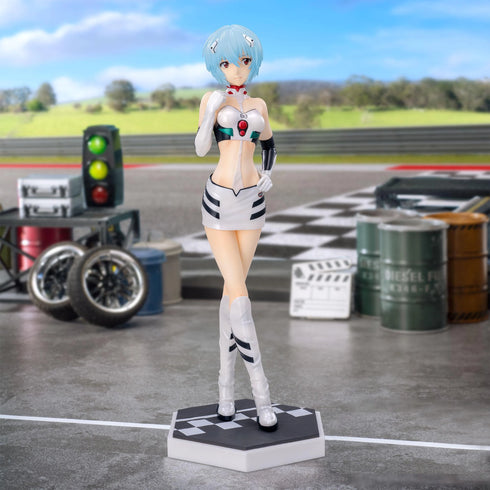 Sega Luminasta EVA Racing 新世紀福音戰士 綾波零 PIT WALK 賽車女郎造型 景品模型 商品圖正中