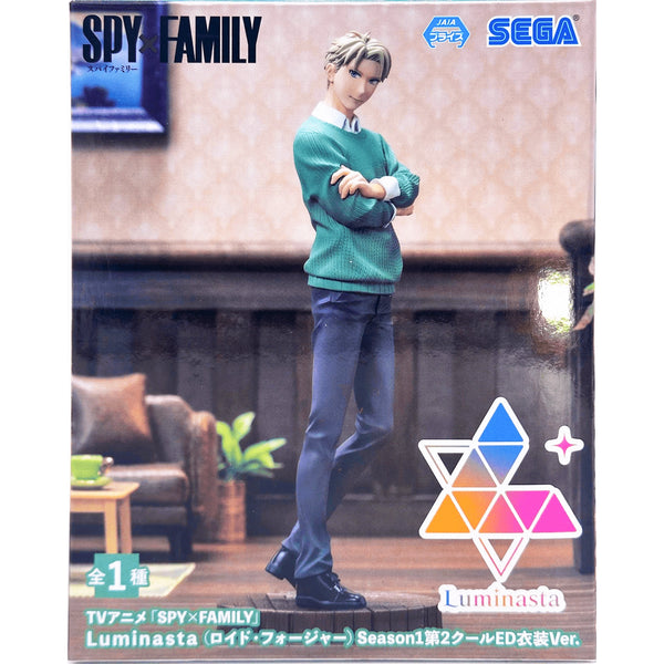 Sega Luminasta SPY×FAMILY間諜家家酒 洛伊德 佛傑 第一季第二款冷毛衣造型ver. 景品模型 商品盒圖