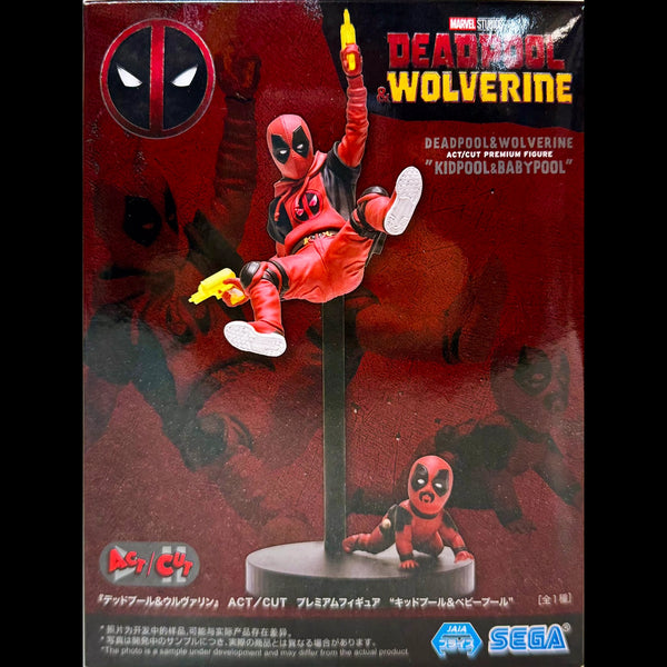 Sega MARVEL 死侍與金鋼狼 ACT/CUT Premium Figure - 少年死侍&死侍BB 景品模型 商品盒圖