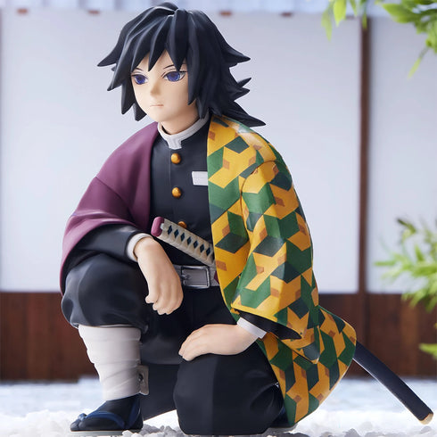 Sega PM 鬼滅之刃 CHOKONOSE PREMIUM FIGURE 柱合會議 水柱 富岡義勇 坐姿 景品模型 2