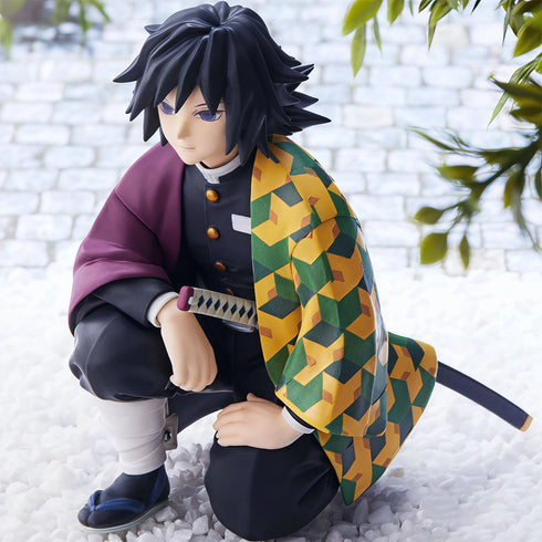 Sega PM 鬼滅之刃 CHOKONOSE PREMIUM FIGURE 柱合會議 水柱 富岡義勇 坐姿 景品模型 3