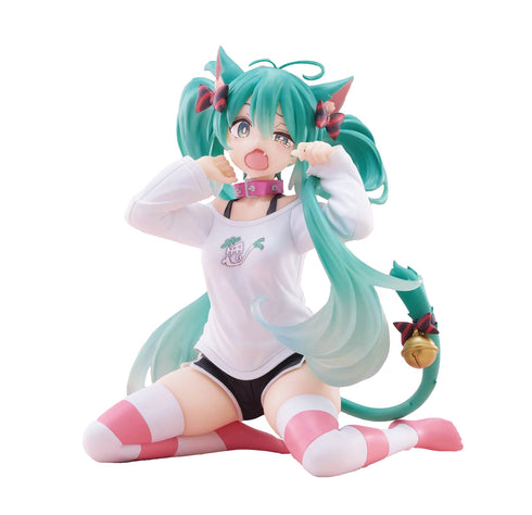 Taito Desktop Cute Figure 初音未來 貓耳 T-shirt Ver. 景品模型 商品圖