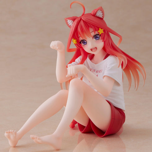 Taito Desktop Cute Figure 五等分的新娘 花嫁 中野五月 (Newley Written Cat Roomwear Ver.) 景品模型 商品圖左
