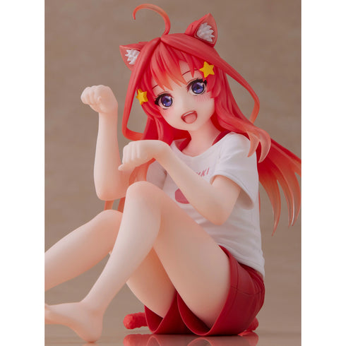 Taito Desktop Cute Figure 五等分的新娘 花嫁 中野五月 (Newley Written Cat Roomwear Ver.) 景品模型 商品圖近鏡下