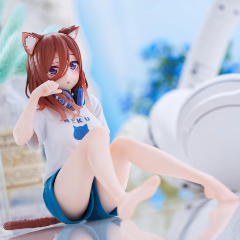 Taito Desktop Cute Figure 五等分的新娘 花嫁 中野三玖 (Newley Written Cat Roomwear Ver.) 景品模型 商品圖右