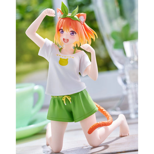 Taito Desktop Cute Figure 五等分的新娘 花嫁 中野四葉 (Newley Written Cat Roomwear Ver.) 景品模型 商品圖左