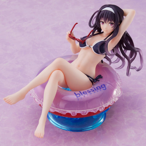 Taito 劇場版 不起眼女主角培育法 Fine Aqua Float Girls Figure 霞之丘詩羽 泳圈系列 景品模型 商品圖左