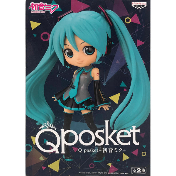 Banpresto 初音未來 Q posket 景品模型 正常色 A款 盒圖