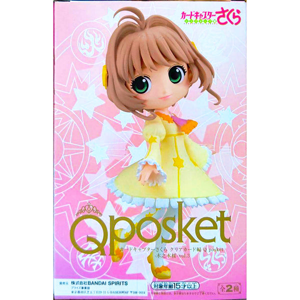 Banpresto 庫洛魔法使 透明咭篇 百變小櫻Clear咭 Q Posket 木之本櫻 Vol.3 小櫻 景品模型 正常色 A款 2