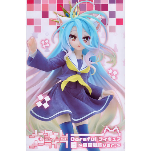 Taito Coreful Figure 遊戲人生 No Game No Life 白 貓耳制服Ver. 景品模型 商品盒圖