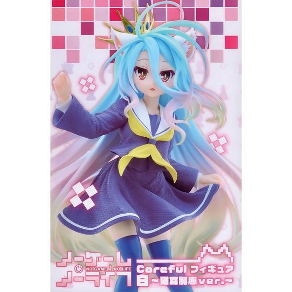 Taito Coreful Figure 遊戲人生 No Game No Life 白 貓耳制服Ver. 景品模型 商品盒圖